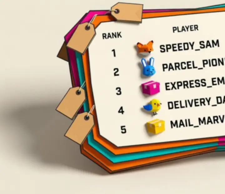 Tablica wyników z rankingami kurierów Easy Delivery Co.